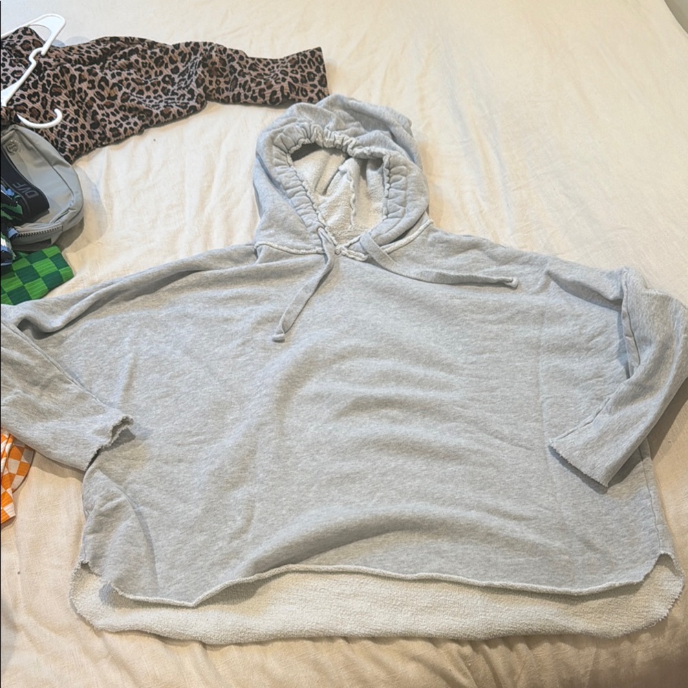 Frank & Eileen capelet hoodie M light Heather grey